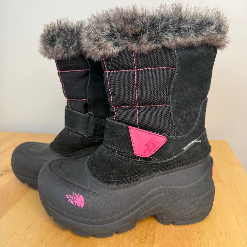North Face Toddler Snow Boots Size 11 Winter insulated toddler boots Black Pink - Picture 5 of 10